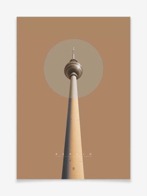 The Television Tower (Brown Edition) - Poster by Black Sign Artwork